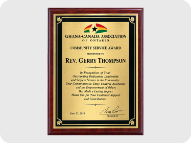 Ghana-Canada Association Community Service Award 2004